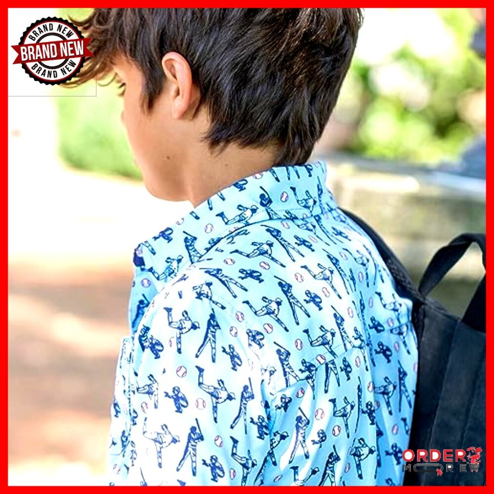 Performance Baseball Button Down Shirt, Moisture … - image 7